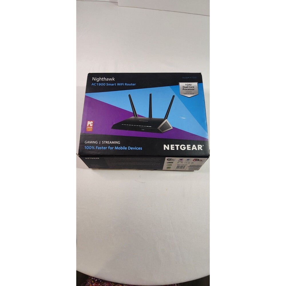 Netgear Nighthawk AC1900 Dual Core Smart WiFi Router R7000 OPEN BOX